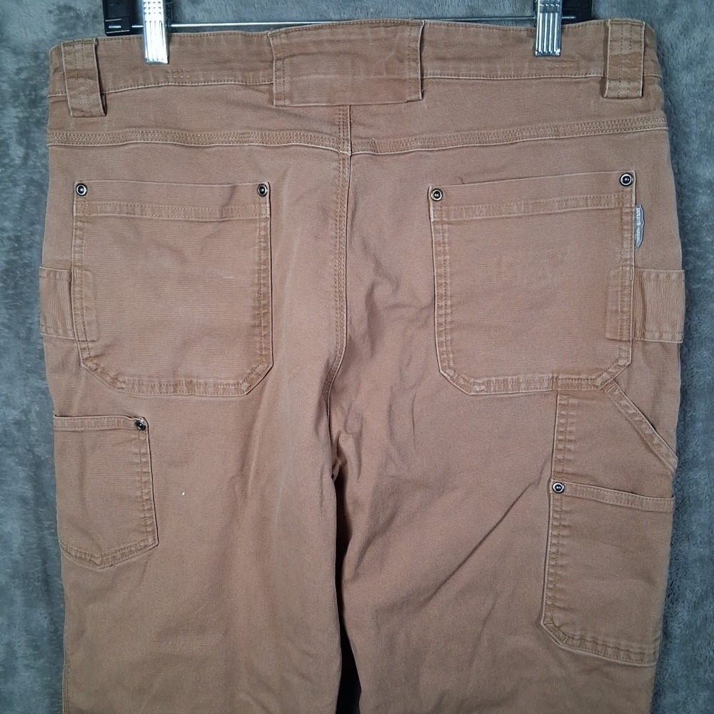 Duluthflex Fire Hose Relaxed Fit Cargo Pants Men 36x32 Brown Heavy-duty Canvas - Picture 5 of 7